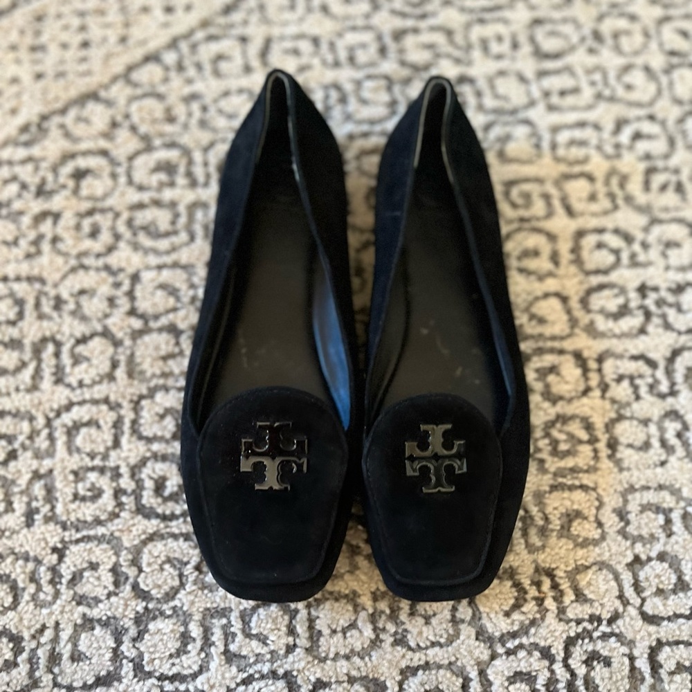 Tory Burch Black Suede Flats